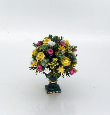 Regal Yellow and Salmon Pink Roses Arrangement